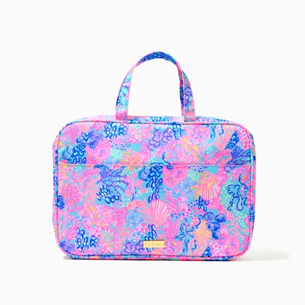 NIP LILLY PULITZER Cosmetic Makeup Case Splendor in the Sand